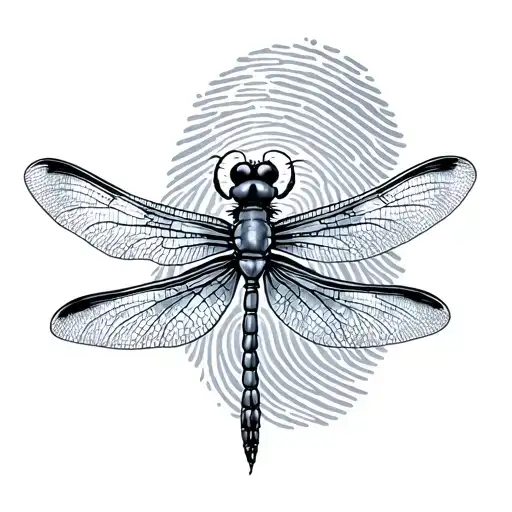 Dragonfly And Fingerprint