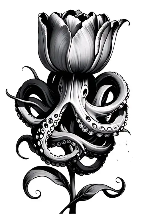 Octopus Wrapped Bone Shaped Tulip