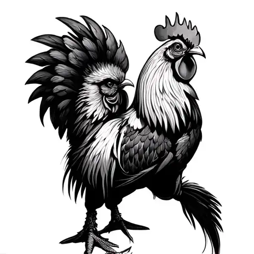 Charro With R15 And A Rooster