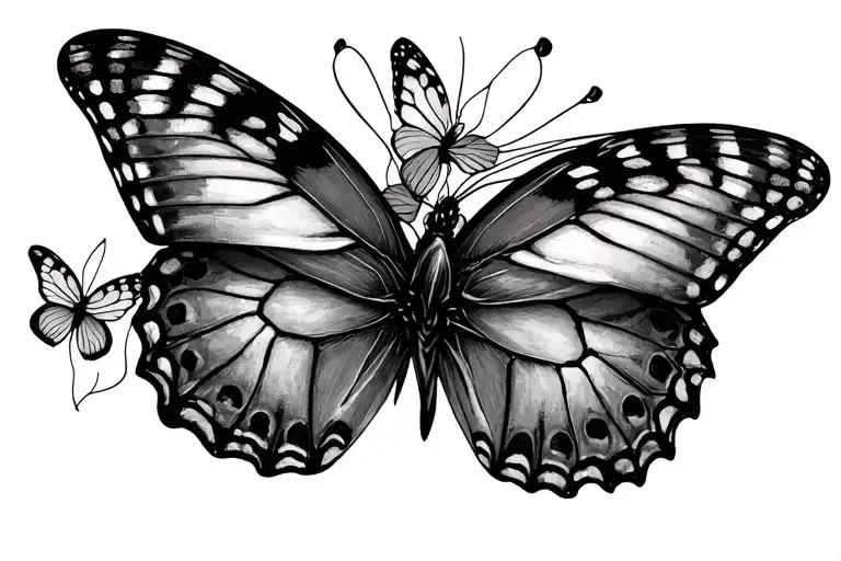 Butterflies With Bible Verse Intertwined