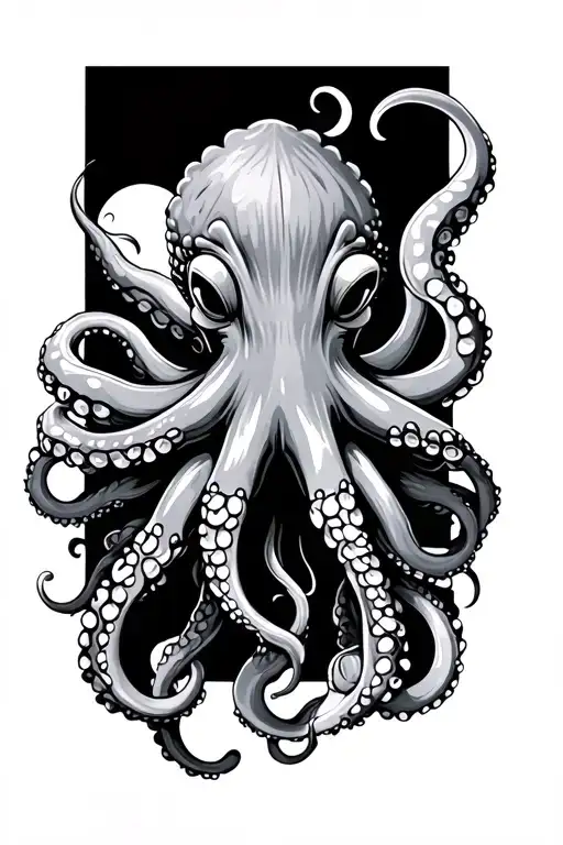 Japanese Wood Block Style Octopus