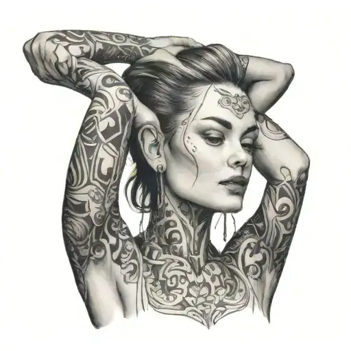 Woman Holding Her Hands Above Her Head As Ears