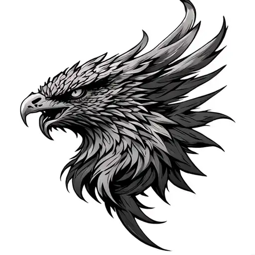 Angry Phoenix Head