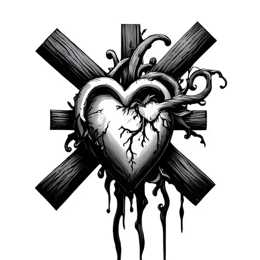 Hidden Heart In A Cross