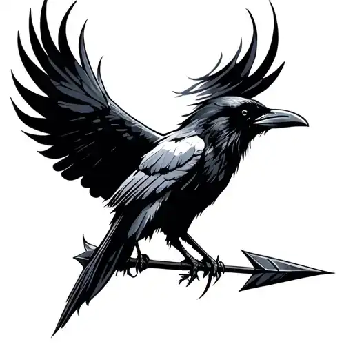 Arrow With Raven