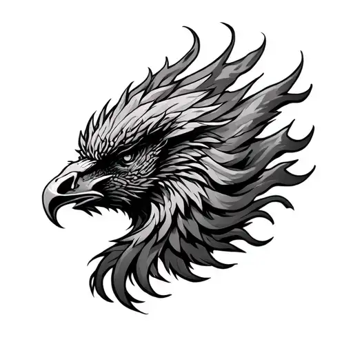 Flaming Phoenix Head