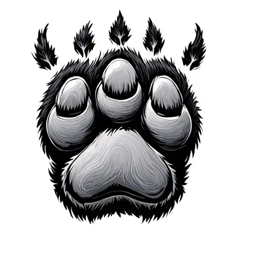 Nordic Bear Paw Print