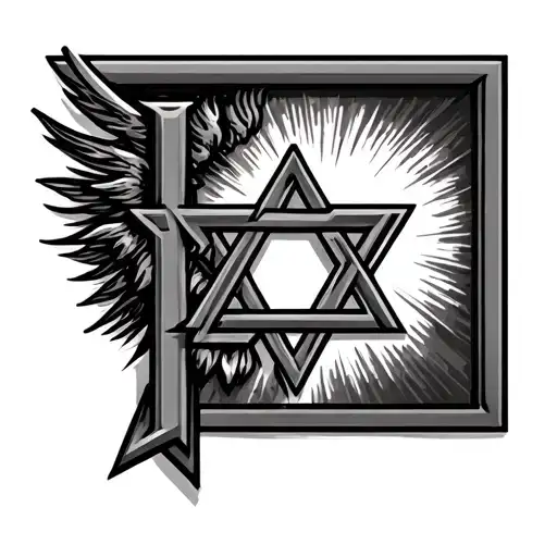 God Is My Judge With A Star Of David Above The I