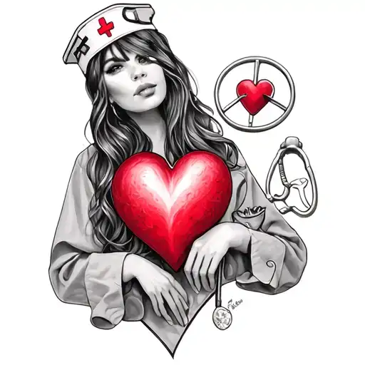 Jessica With A Heart Nurse