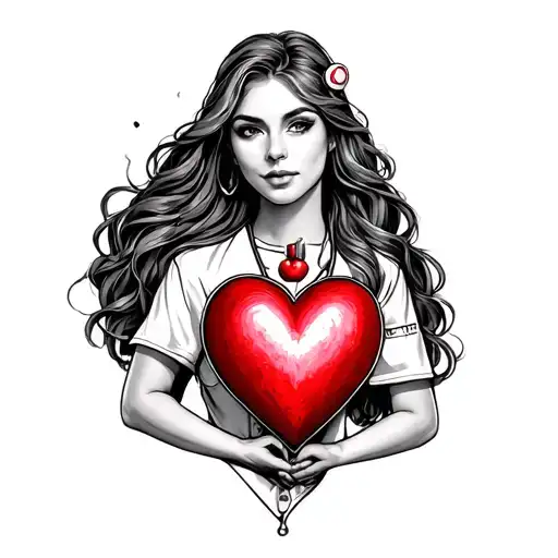 Jessica With A Heart Nurse