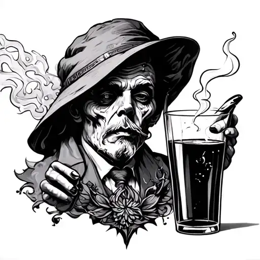 I Wanted To Give U Heaven But Stayed In Hell Smoking And Drinking