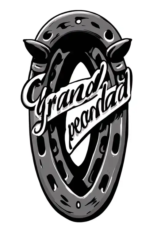 A Horseshoe With Grandad Written Inside