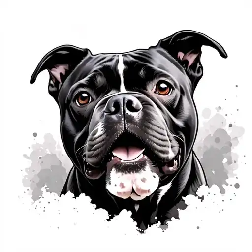 Staffy On S15 Car Driving