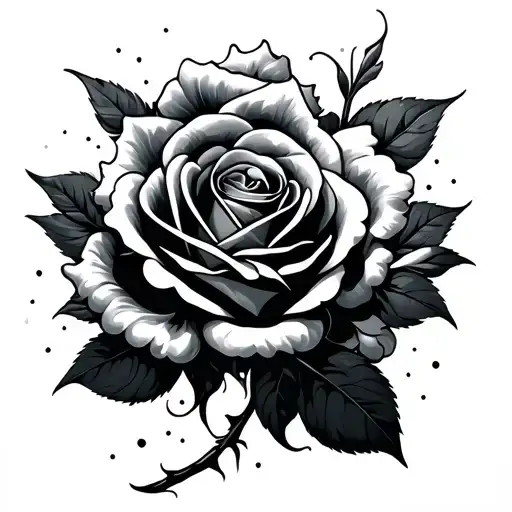 Clouds And Black Rose