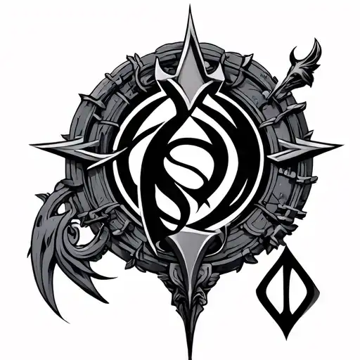 Mithras Symbol Incorporating Elements Of Magick Tech Glyph