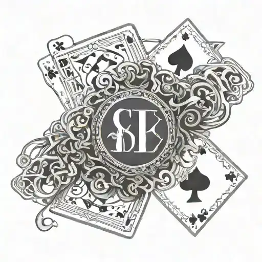 Science Equation Intertwined Playing Cards Arranged Musically
