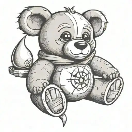 Teddy Bear Holding A Bomb