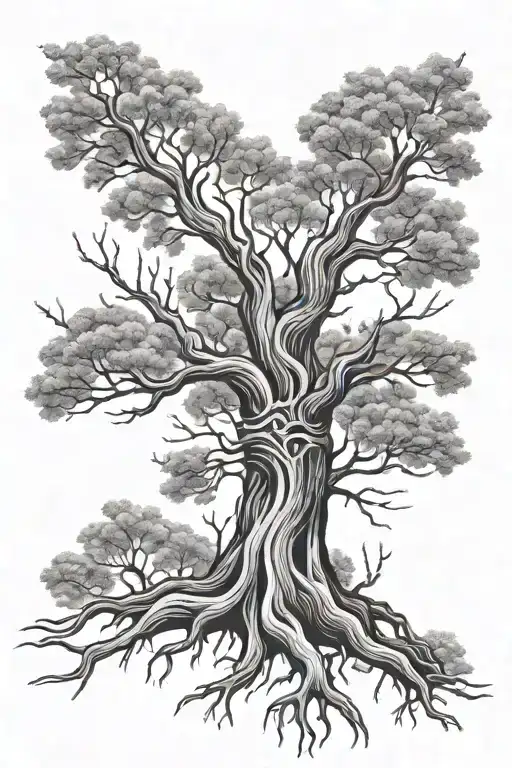 A Tree With Each Branch Representing A Family Member