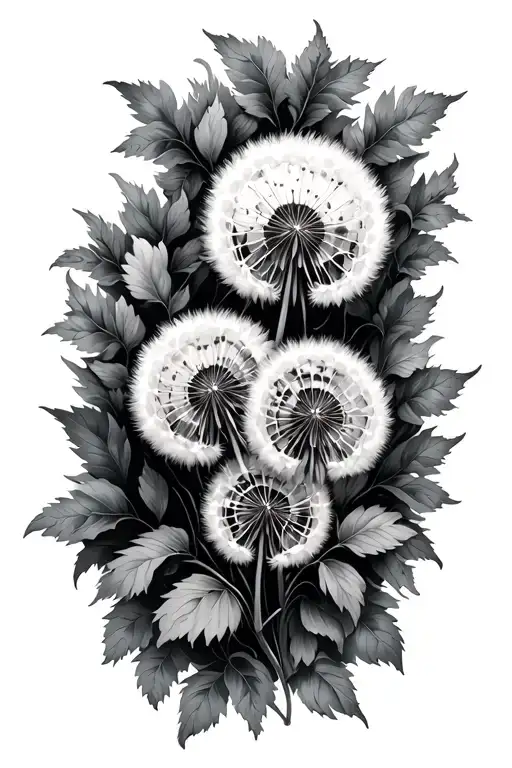 Dandelion Blowing Vine Wrapping