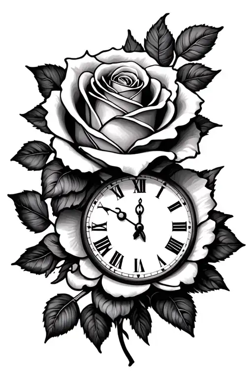 Rose And Clock