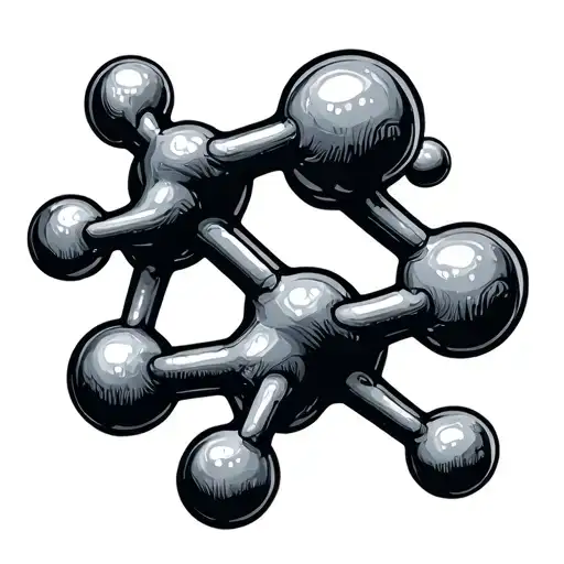 Dopamine And Serotonin Molecule Shaped Like Illustration