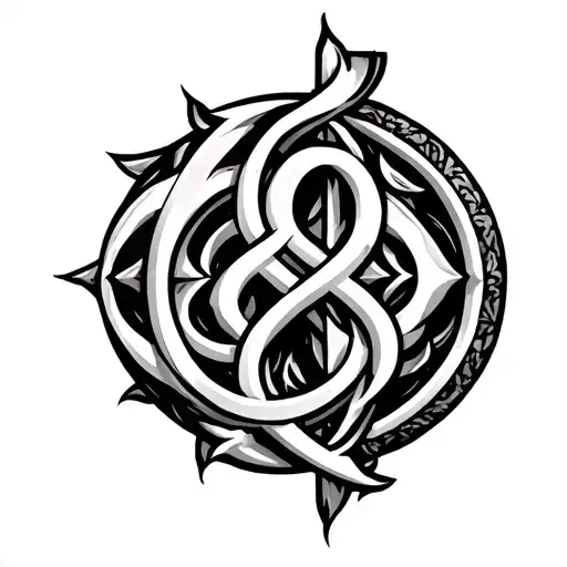 Alpha And Omega Symbol Together Symbolizing