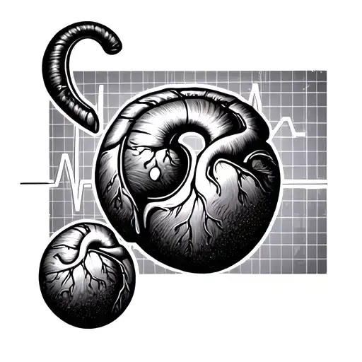 An Ekg Heartbeat With A Semicolon Incorporated