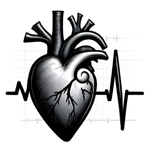An Ekg Heartbeat With A Semicolon Incorporated