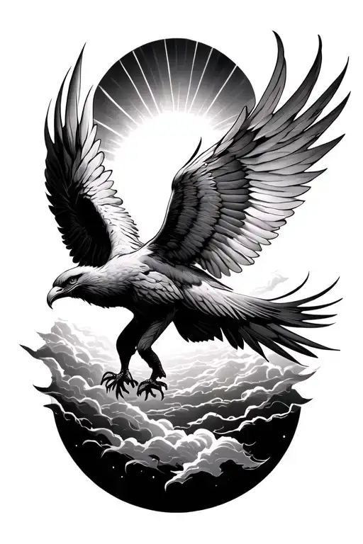 Phoenix Flying Towards The Sun