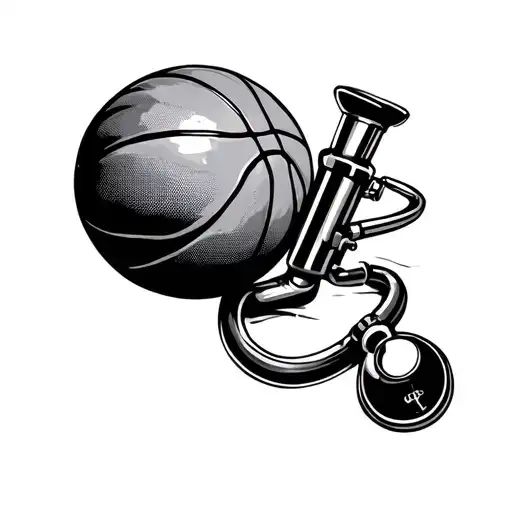Steoscope With A Basketball Ball In A Breech Breeze Chopper