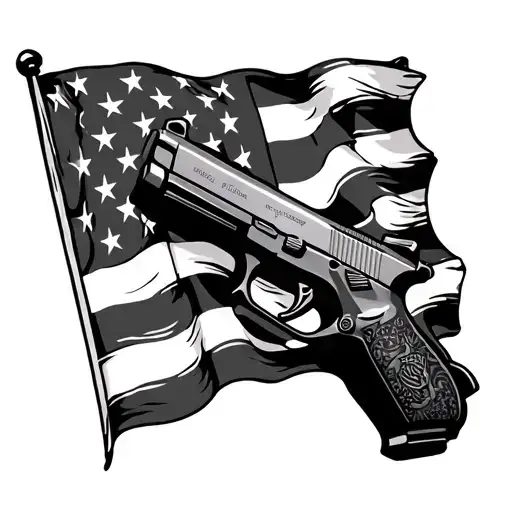 Rebel Flag With Glock