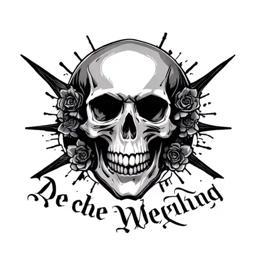 Skull With The Name Written