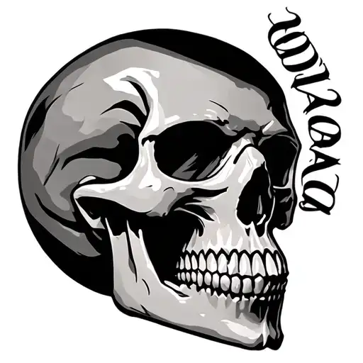 Skull With The Name Written Inside