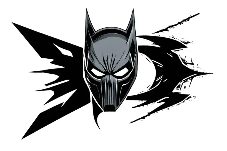 Deathstroke Mask Inside Nightwing Symbol