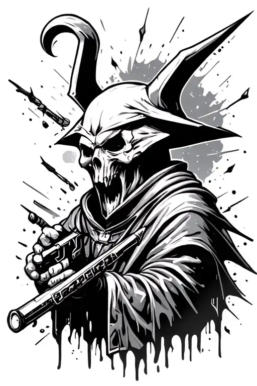 Blasphemous Game Icon In Trash Polka Style