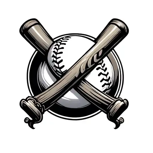 Infinity Symbol With Elements Of Baseball