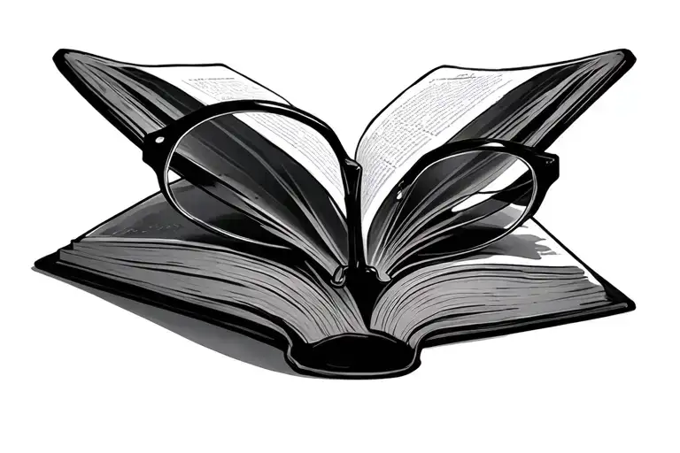 Open Book With Glasses