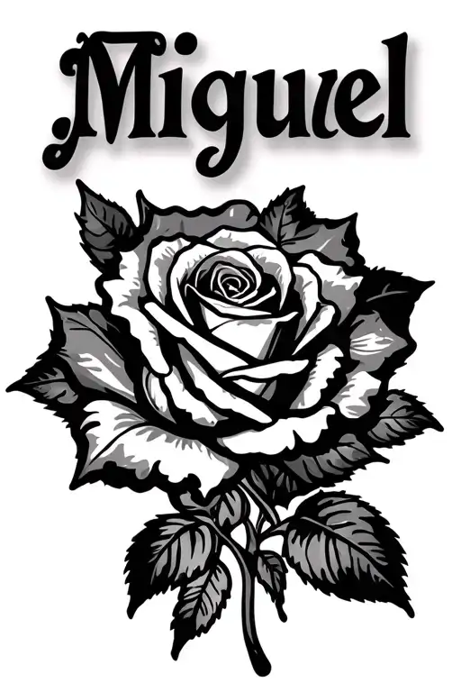 Miguel Name And Rose