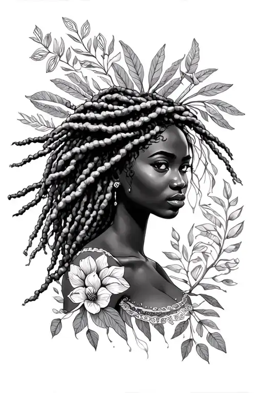 Mother Nature Black Woman With Locs