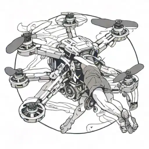 Girl Reaches For Quadcopter