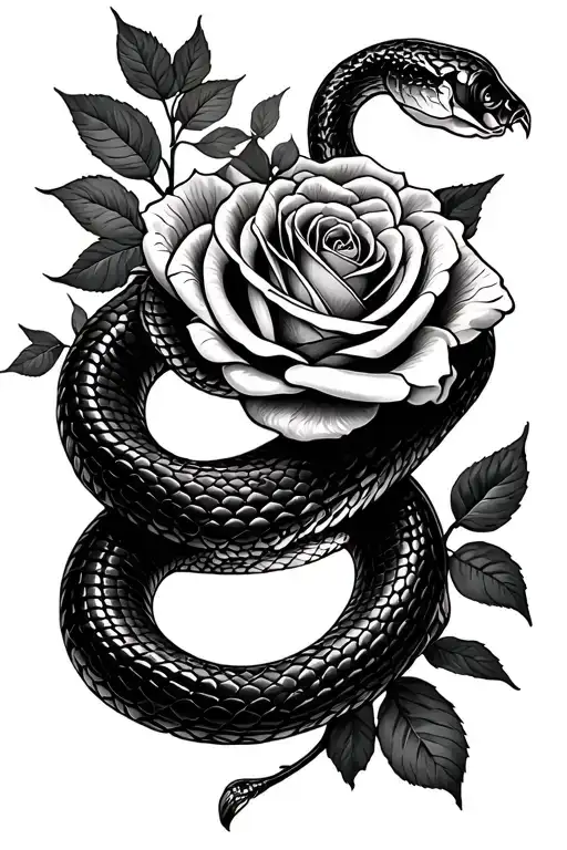 Snake And Roses