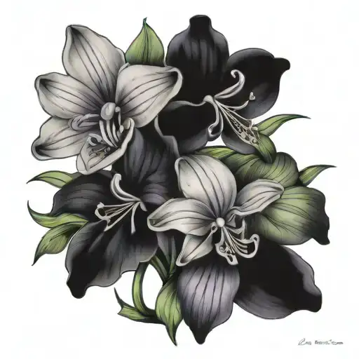 Lilly Of The Valleys Two Violets