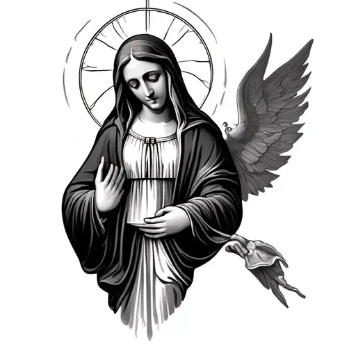 Virgin Mary In A Robe