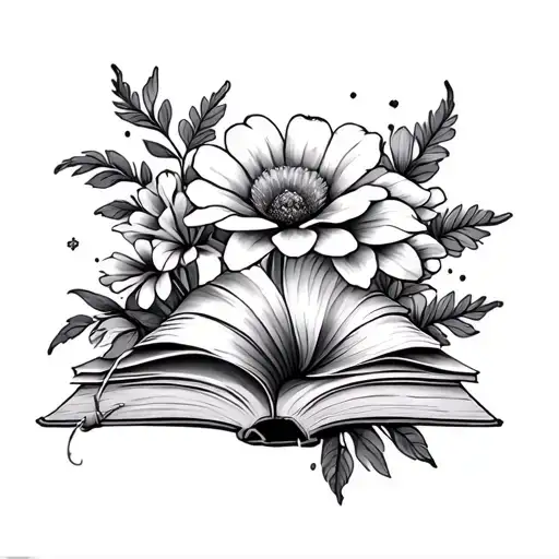 Books Flowers