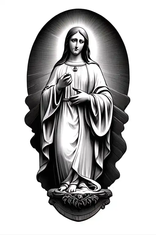 Virgin Mary In A Robe