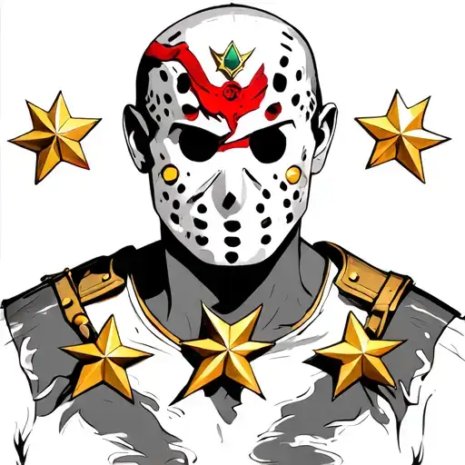 Jason With Two Gold Stars And A Red On Top Of Him
