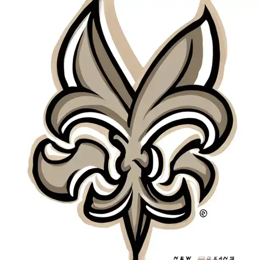 New Orleans Saints Logo Intertwined