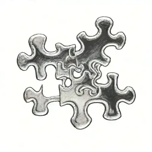 A Pair Of Interlocking Puzzle Pieces Symbolizing How You And Your Dad Fit Perfectly Together