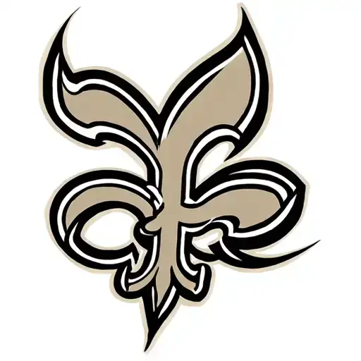 New Orleans Saints Logo Intertwined Hearts