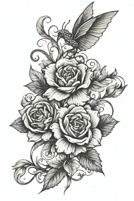 Quote And Flowers Intertwined